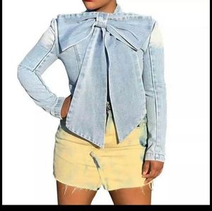 Denim Top with Bow